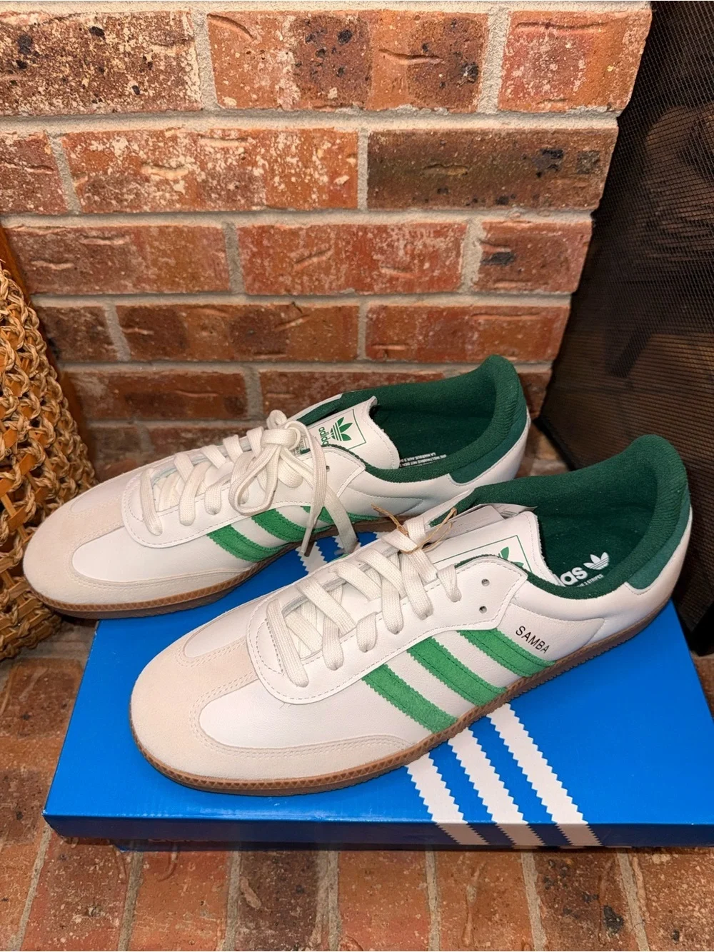 Adidas Samba OG White Green Gum Sole Men’s Size 13 NIB JI3202